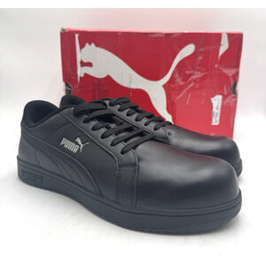 Puma ICONIC BLACK LOW Men's NEW Composite Toe Black Size 9.5 Medium (64.000.5)